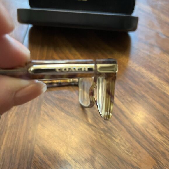 Coach Eyeglasses Frames Only HC 6065 5287 Confetti Light Brown 51 17 135 MM Case - Picture 4 of 9